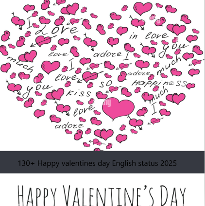 130+ Happy valentines day English status 2025