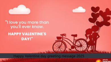 Happy Valentine day greeting message 2025