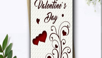 Happy Valentines Day message card 2025