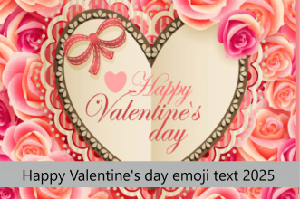 Happy Valentine's day emoji text 2025