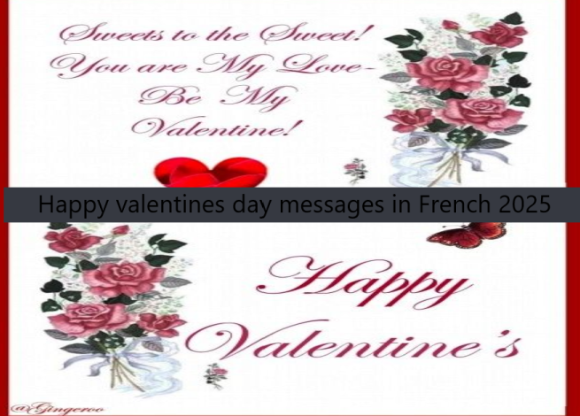 Happy valentines day messages in French 2025